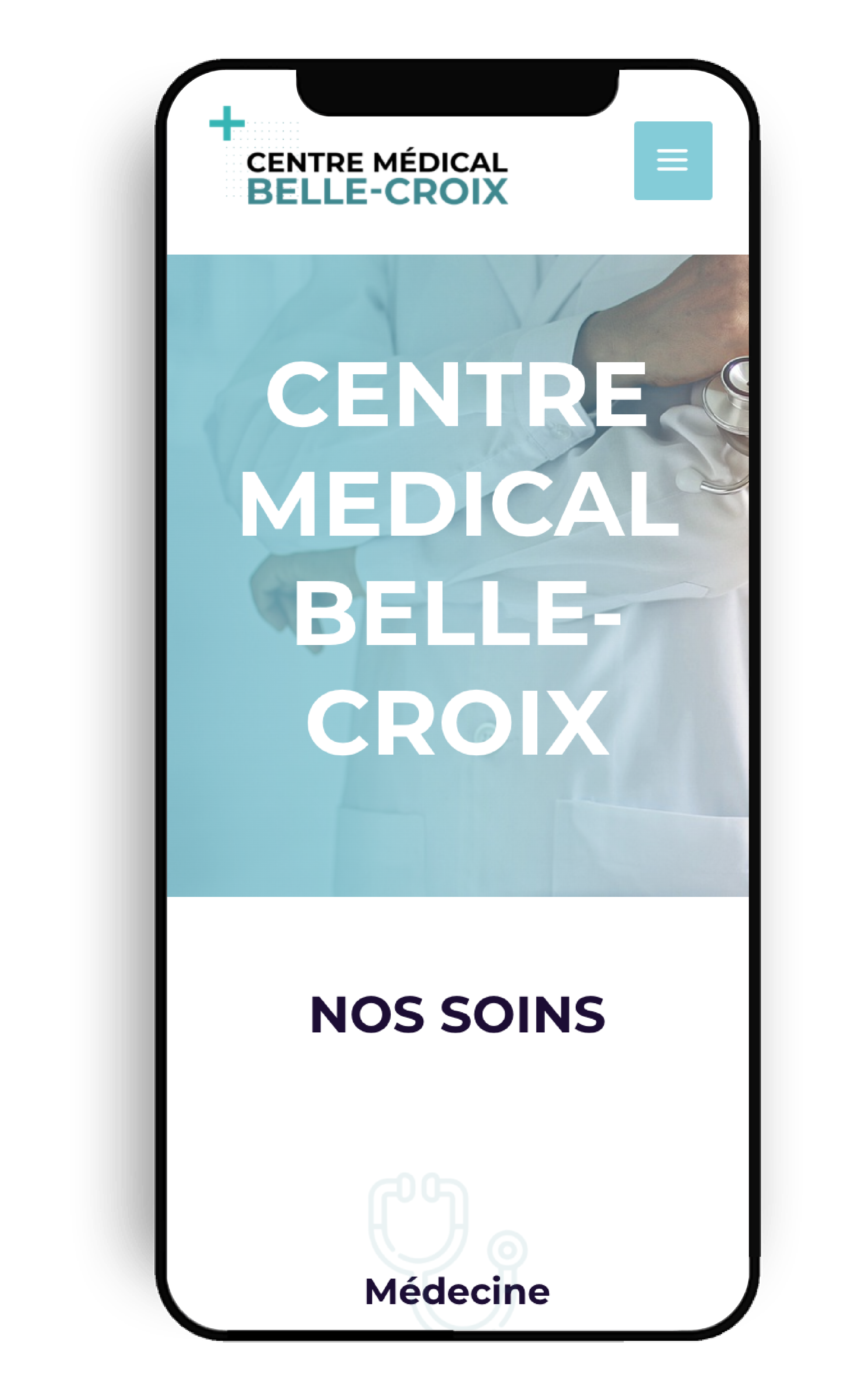 smartphone site web - Centre Médical Belle-Croix Romont